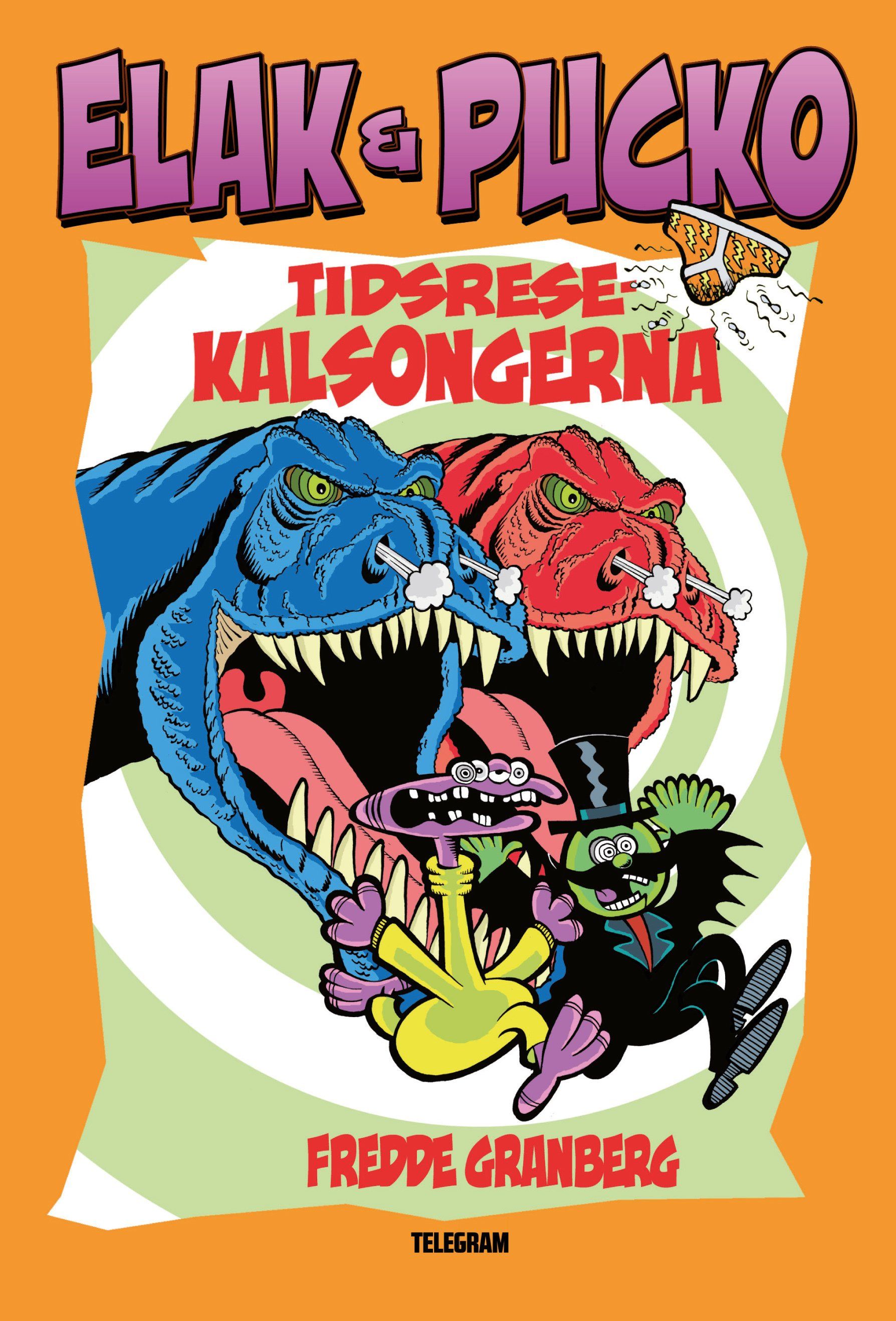Boken Tidsresekalsongerna är skriven av Fredde Granberg och illustrerad av Johan Andreasson på Stevali Bokförlag.