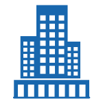 Commercial building icon.