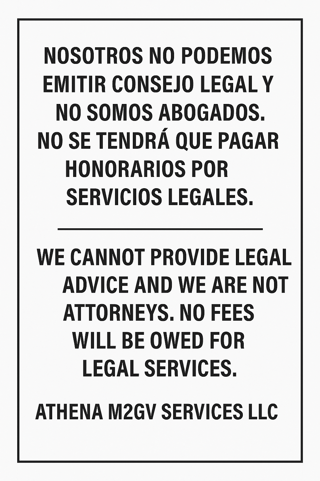 Text notice: