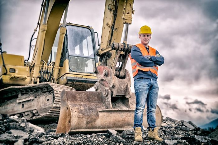 Earth Digger Driver at Construction Site — Port Augusta, SA — PA & CI Martin Earth Digger Driver at Construction Site — Port Augusta, SA — PA & CI Martin
