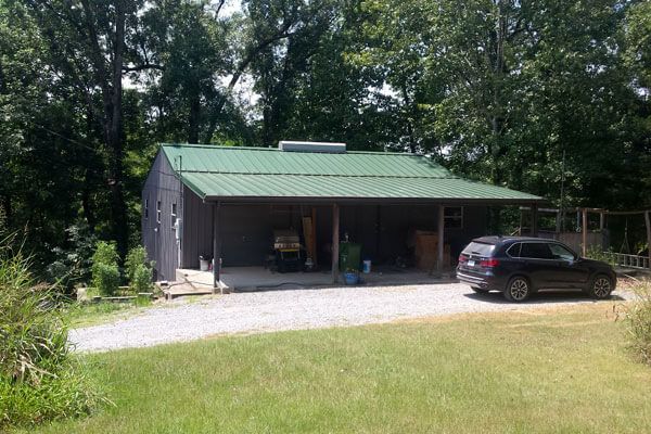 seam metal roof construction completion
