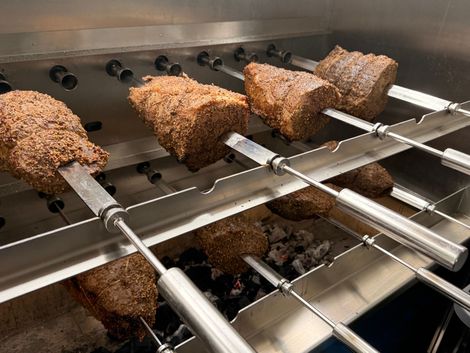Rotisserie charcoal beef
