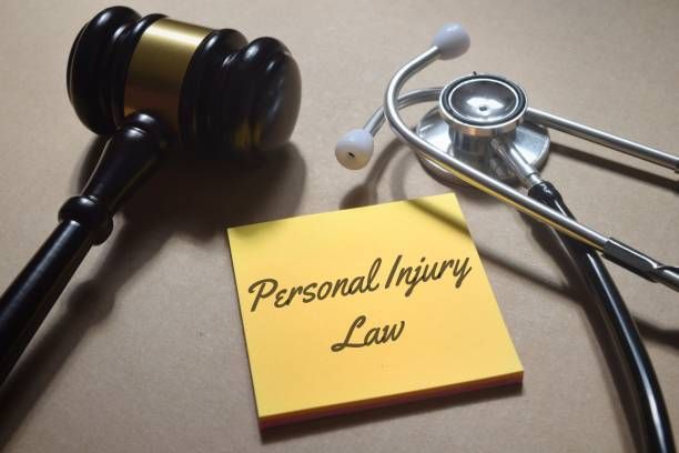 Personal Injury law with stethoscope and gavel, symbolizing legal and medical aspects of claims.