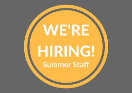 SEQUOIA IS ACCEPTING APPLICATIONS FOR SUMMER JOBS