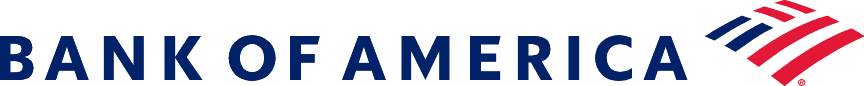 A bank of america logo is shown on a white background