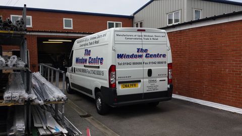 a van standng on the road