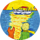 Logo circolare Rosa dei Venti 5 Terre Boat Tours Levanto