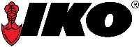 IKO logo with red flame icon and bold black text on white background