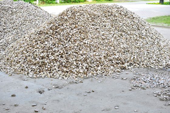 mixed stones in the ground