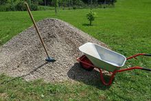 tons of stones in the grass