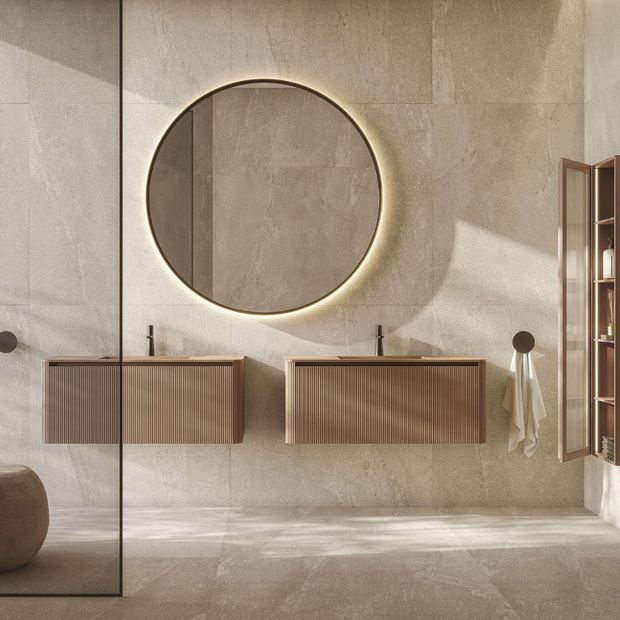 Interni eleganti con materiali coordinati