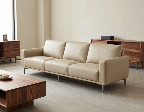 Elegant living room with Italian furniture and premium finishes