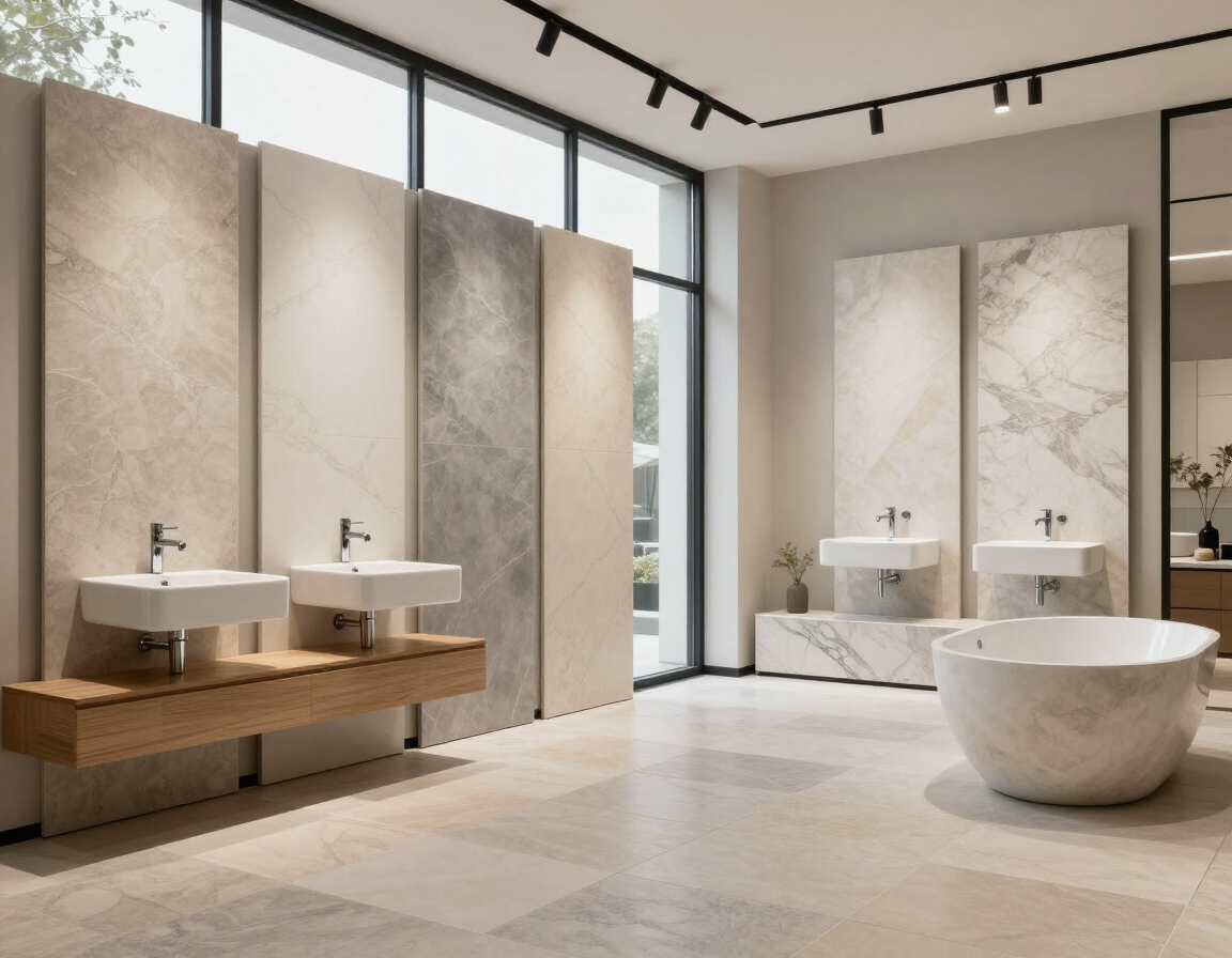 Showroom ARREDI F.LLI NERO con ceramiche e superfici espositive