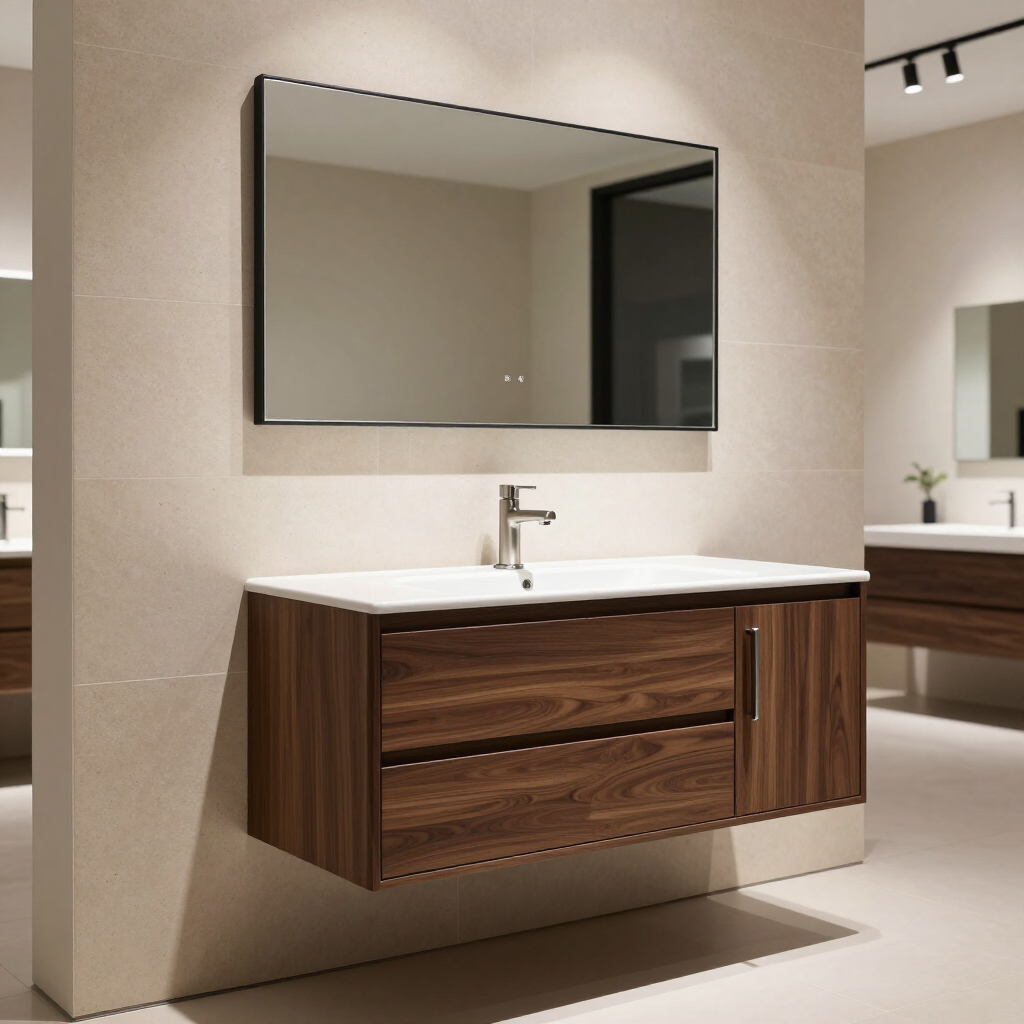 Arredo bagno esposto in showroom