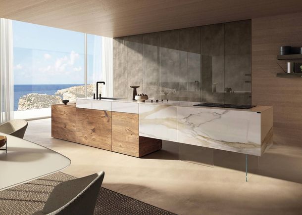 Cucina componibile moderna nello showroom