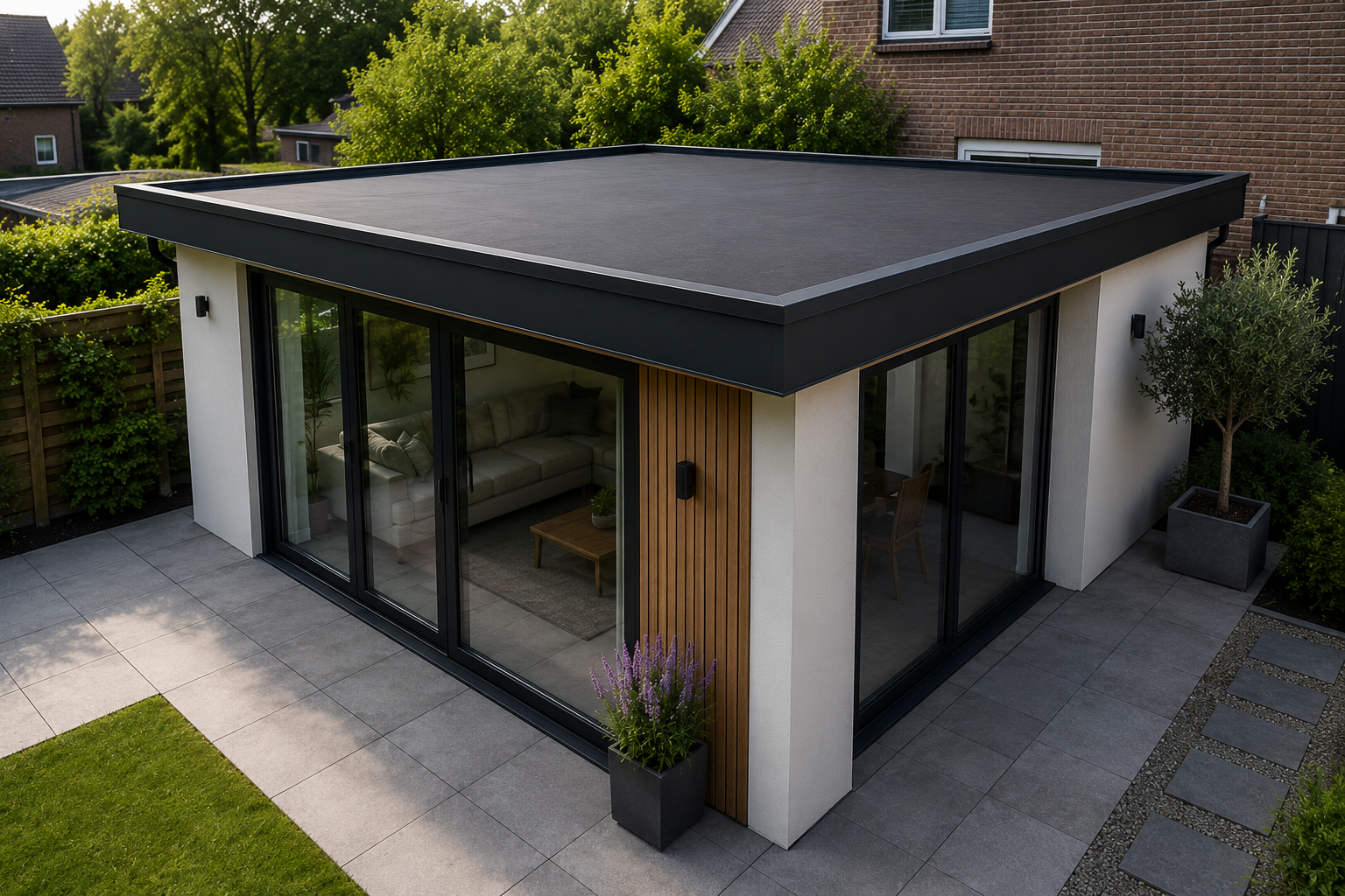 EPDM Dakbedekking op uitbouw