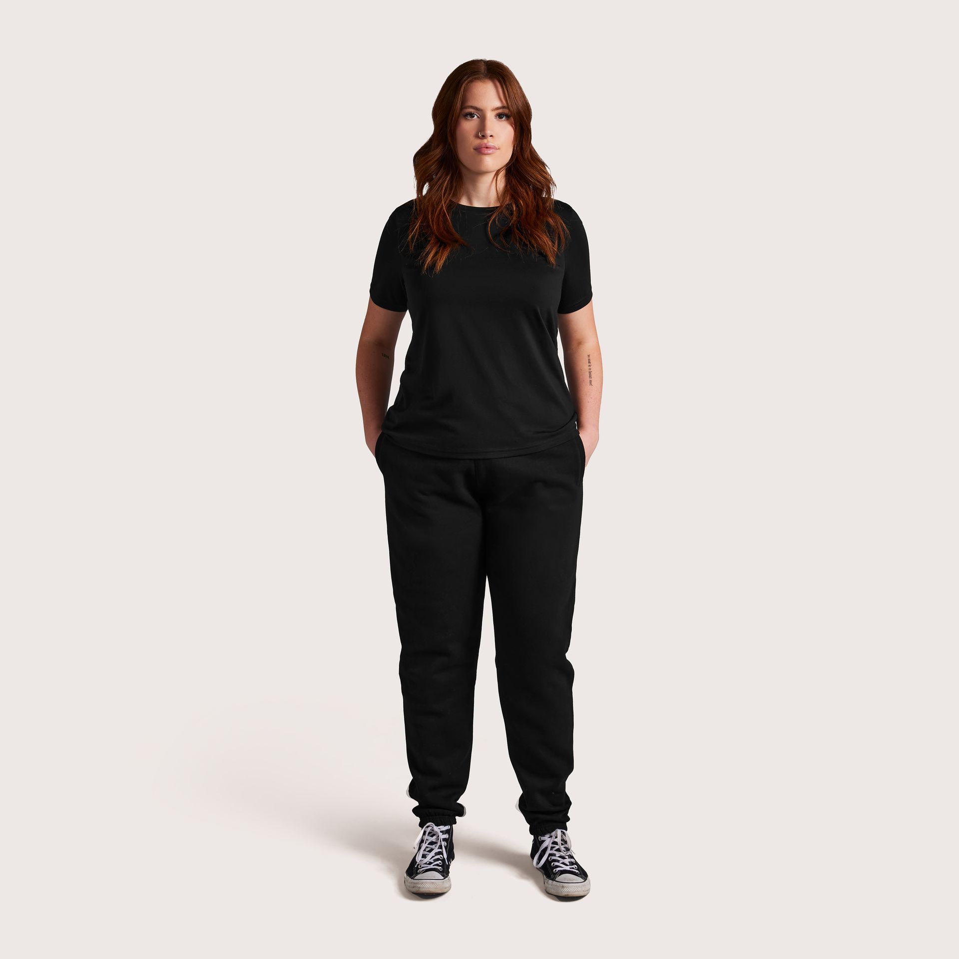 Women's Black American Grown Supima® 100% Cotton 6oz T-Shirt