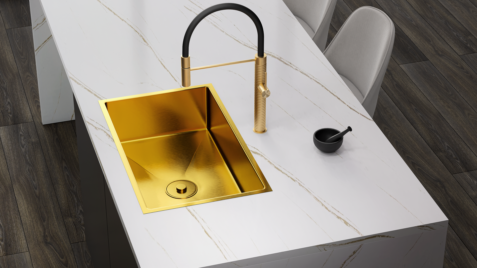 kitchen sink high quality gold