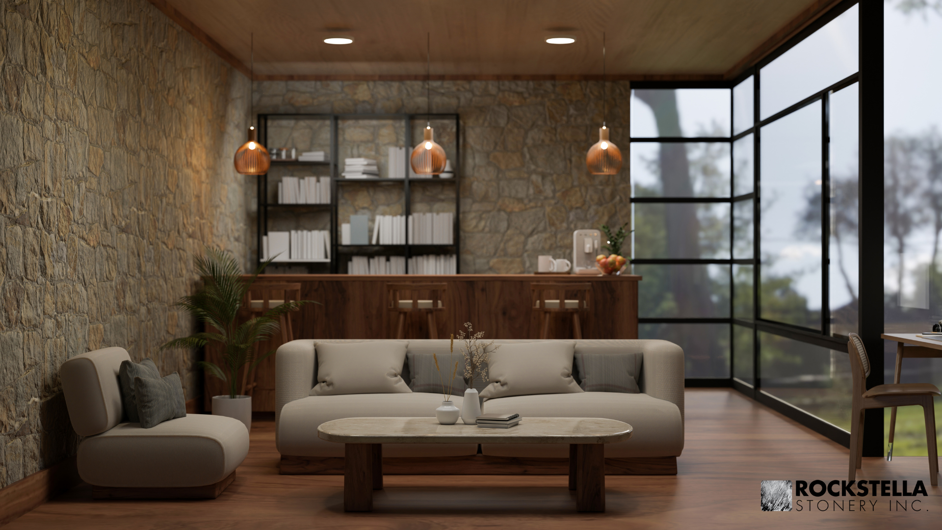 stone accent walls
