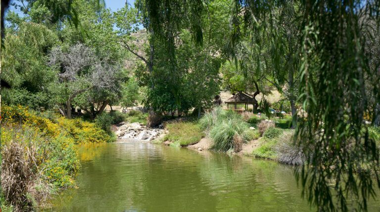 Lake/river area at Singing Hills Memorial Park