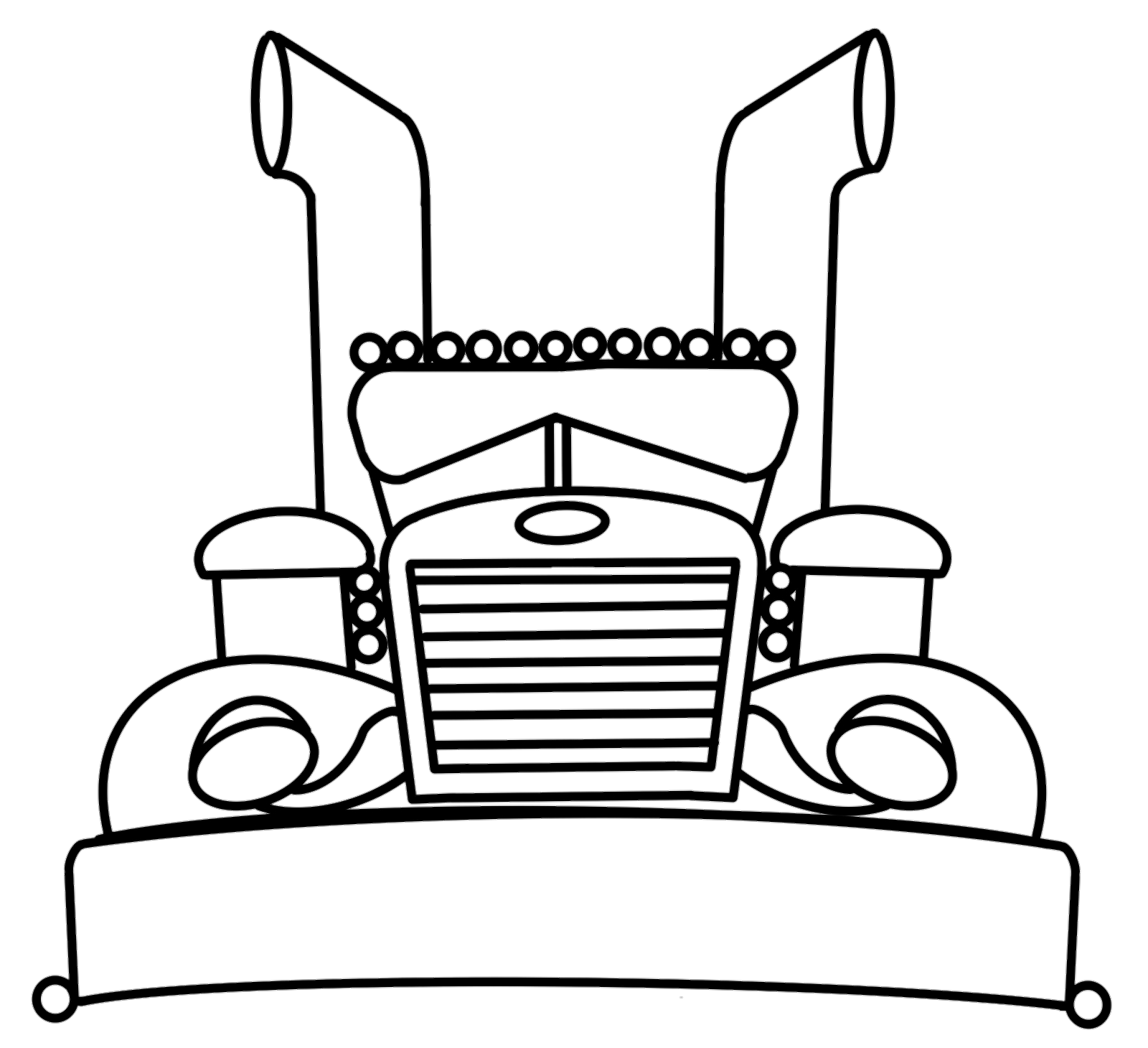 Logo for Minibigrigz: Black and white illustration of a large truck.