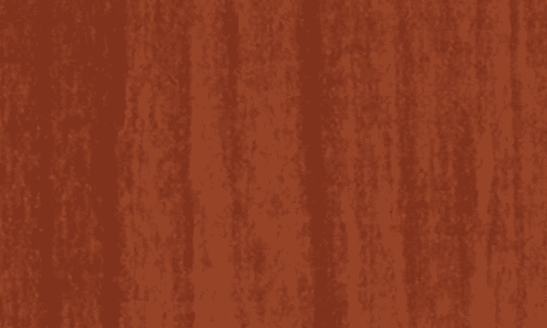 Une texture couleur rouille présentant des stries verticales patinées, avec une finition mate légèrement vieillie.
