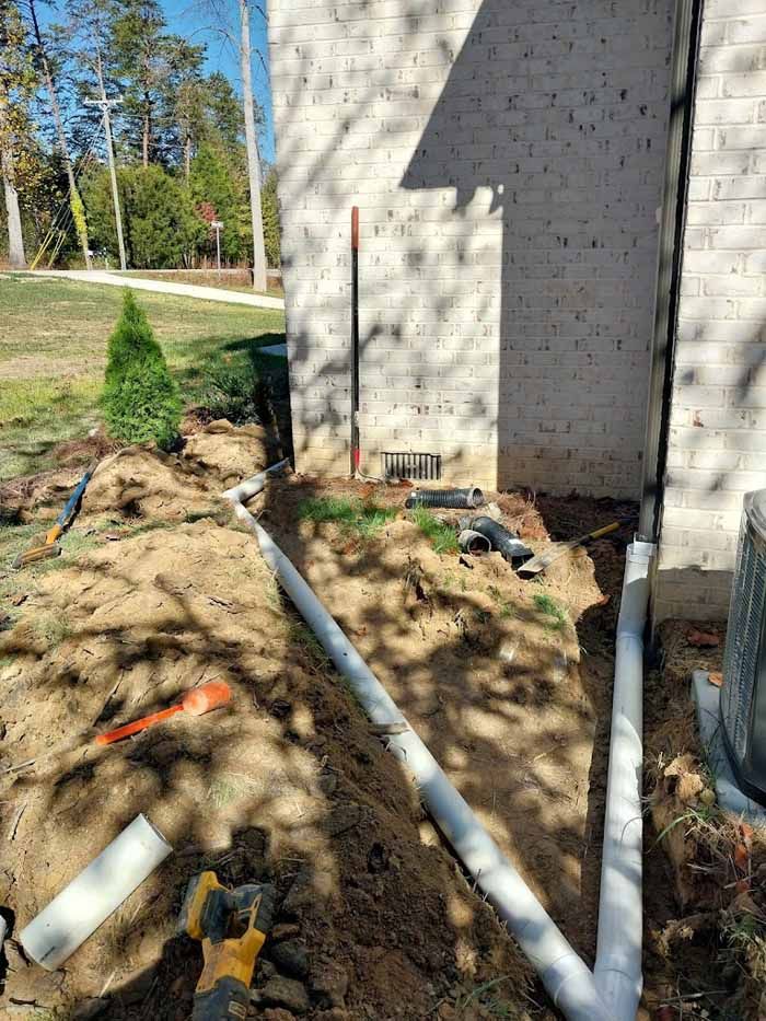 Gutter to channel system for efficient drainage