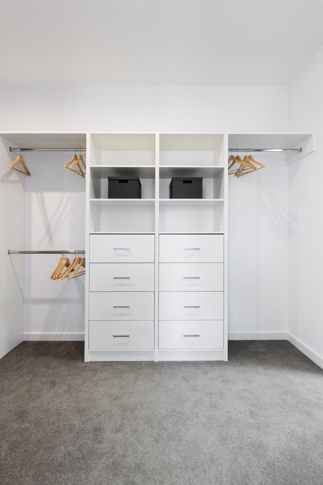 A Walk in Closet with A Lot of Drawers and Shelves — Rodney Lees Cabinetmaking In Evans Head, NSW