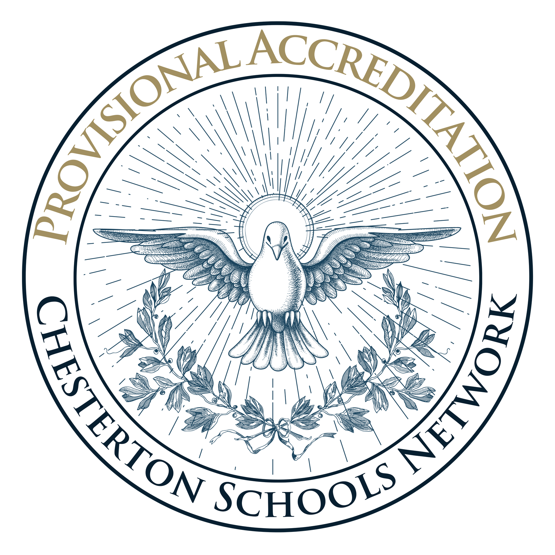 The logo for provisional accreditation chesterton schools network