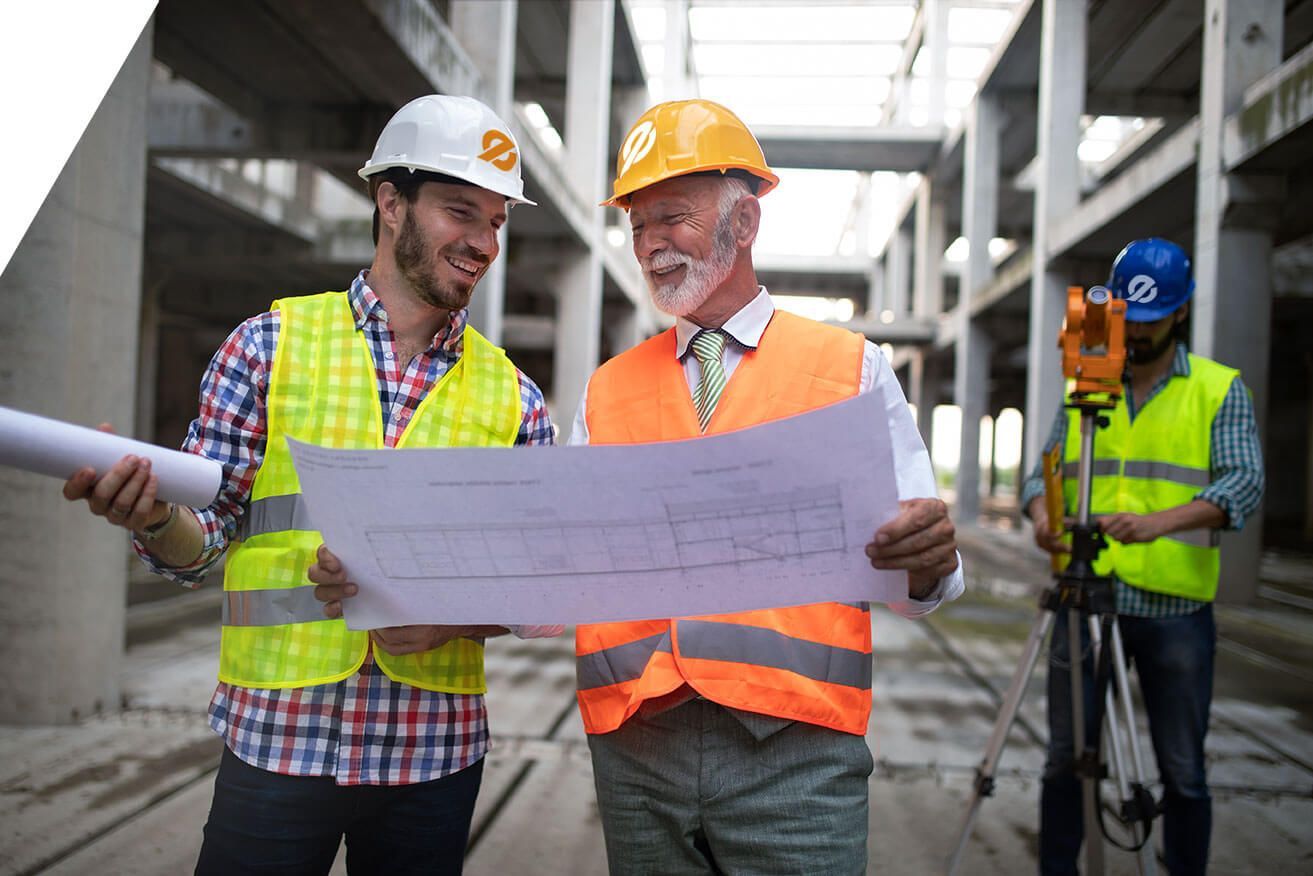 Construction staff on-site