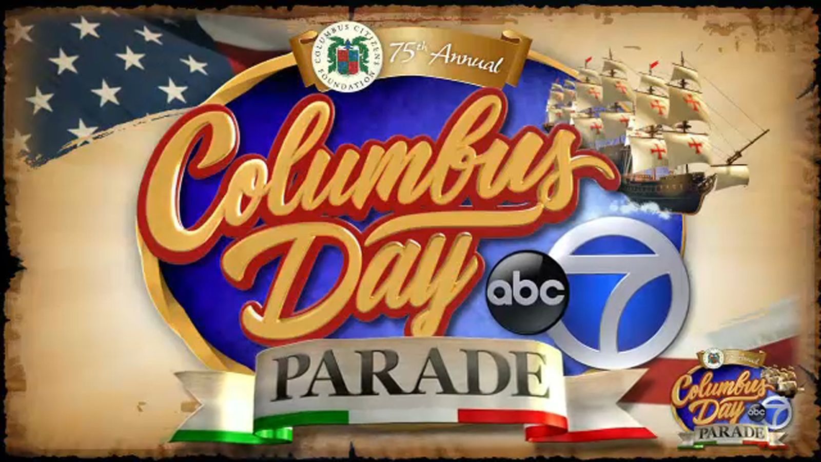 The columbus day parade is sponsored by abc 7