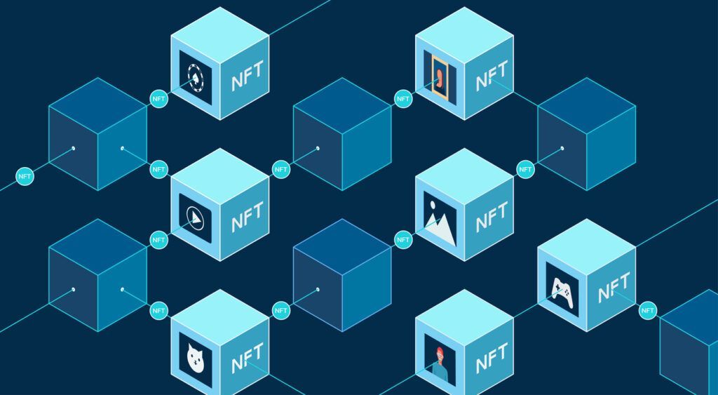 There are many different types of nfts in this illustration.
