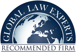 A logo for global law experts recommended firm
