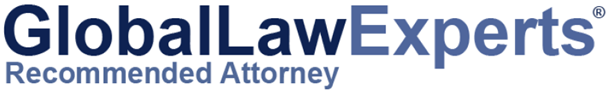 A logo for global law experts recommended attorney