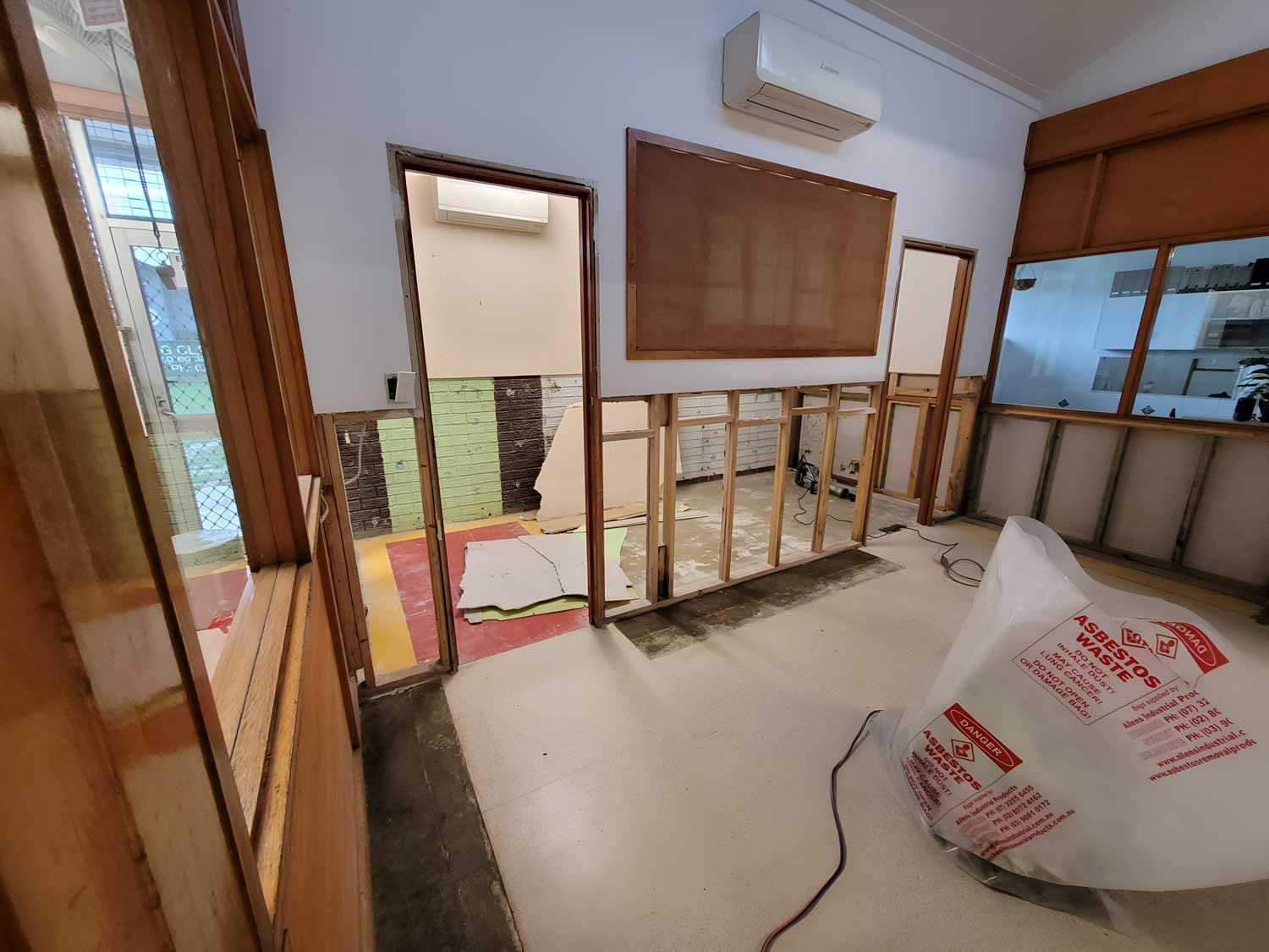 Demolition Of A Room With Asbestos Waste — Accredited Asbestos Removers in Casino, NSW 