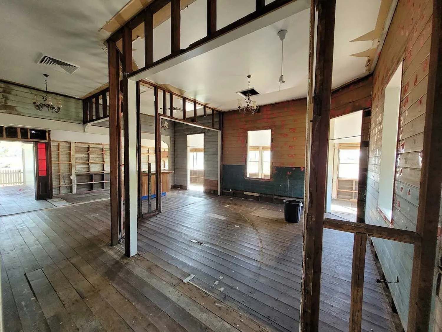 Old Interior With Exposed Walls During Asbestos Removal In Lismore