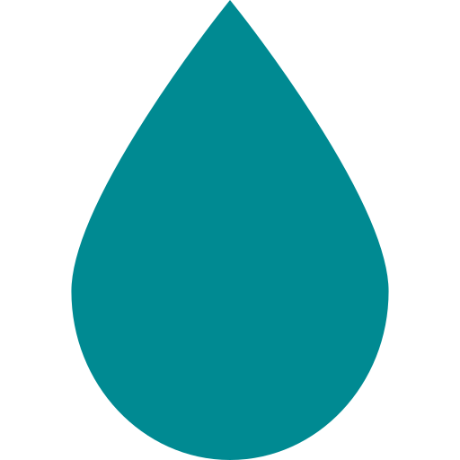 Goutte d'eau bleu sarcelle.
