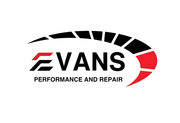 Logo for Evans Performance and Repair with black 