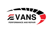 Logo for Evans Performance and Repair with black 