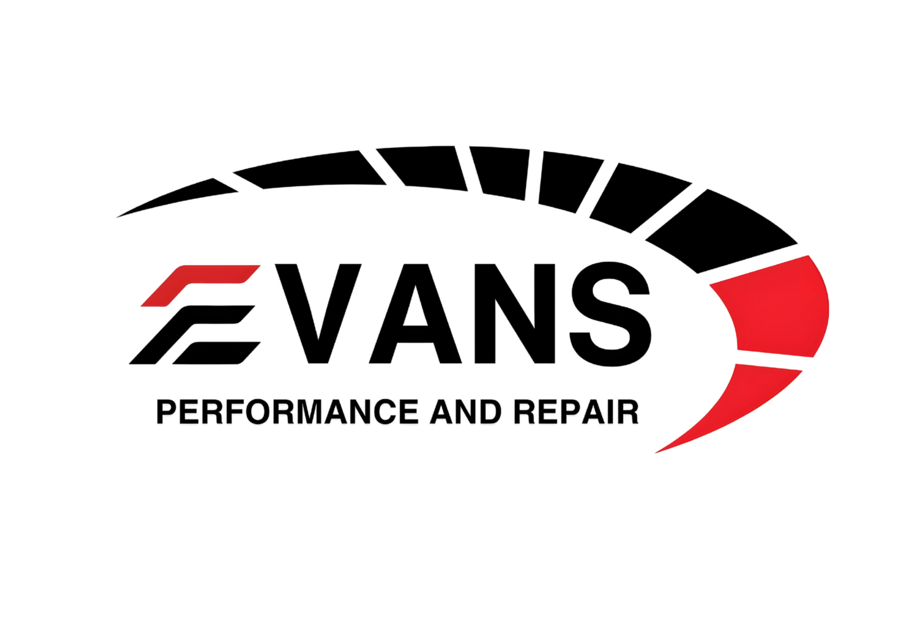 Logo for Evans Performance and Repair with black 