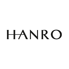 Logo HANRO en caractères noirs sur fond blanc.