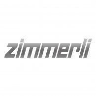 Logo Zimmerli en gris, texte stylisé composé de lignes horizontales.