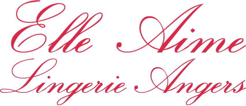 Logo Elle Aime Lingerie Angers en police de caractères rouge.