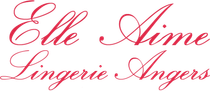 Logo Elle Aime Lingerie Angers en police de caractères rouge.