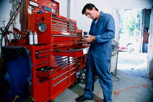 Tools in maintenance shop
