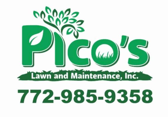 A logo for pico 's lawn and maintenance inc.