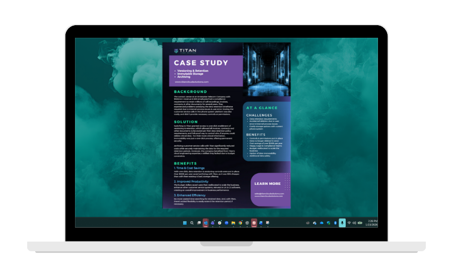 Case Study for Titan Cloud Solutions