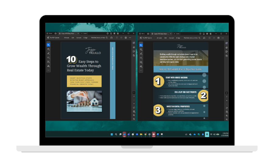 Free Resource titled "10 Easy Steps to Grow Wealth Through Real Estate"