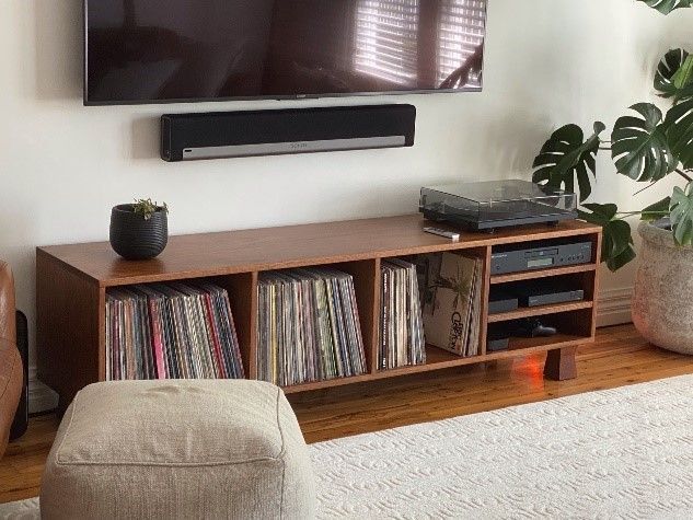 A Small Wooden Nightstand With Three Drawers Sits on a Carpeted Floor — Envisage Furniture in Kialla, VIC