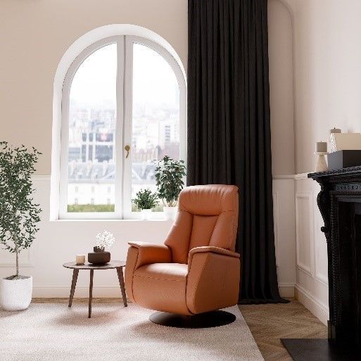 A Brown Leather Recliner on a White Background โ Envisage Furniture in Kialla, VIC